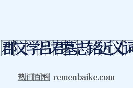 郡文学吕君墓志铭近义词是什么意思的图片